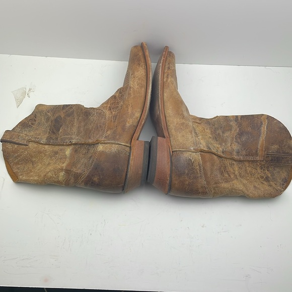 Justin Men’s Bent Rail Distressed Leather Cowboy Boots Size 13 - Picture 8 of 11